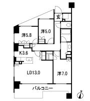 Floor: 3LDK + WIC + SIC, the occupied area: 81.69 sq m, Price: 63,811,511 yen, now on sale