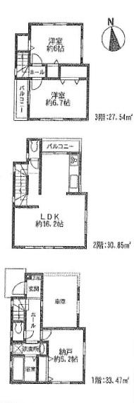 Floor plan. (C), Price 29,800,000 yen, 2LDK+S, Land area 53.08 sq m , Building area 91.86 sq m