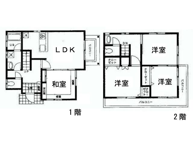 Floor plan. 27,800,000 yen, 4LDK, Land area 176.92 sq m , Building area 107.62 sq m south-facing hill, For the corner lot, Yang per view good 4LDK With underground garage