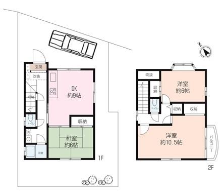 Floor plan. 19.3 million yen, 3DK, Land area 100.74 sq m , Building area 80.99 sq m