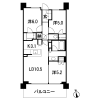 Floor: 3LD ・ K + N (storeroom) + 2WIC (walk-in closet), the occupied area: 67.78 sq m, Price: TBD