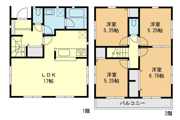 Floor plan. (4 Building), Price 30,800,000 yen, 4LDK, Land area 93.2 sq m , Building area 89.1 sq m
