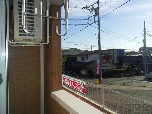 Balcony. Around it is also a quiet livable environment