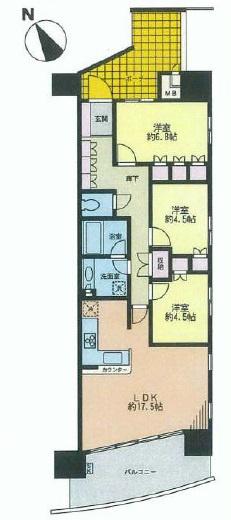 Floor plan. 3LDK, Price 39,900,000 yen, Occupied area 76.88 sq m , Balcony area 13.33 sq m