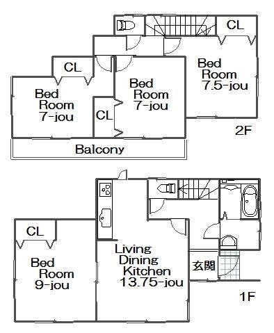 Floor plan. 35,800,000 yen, 4LDK, Land area 130.15 sq m , Building area 102.88 sq m floor plan
