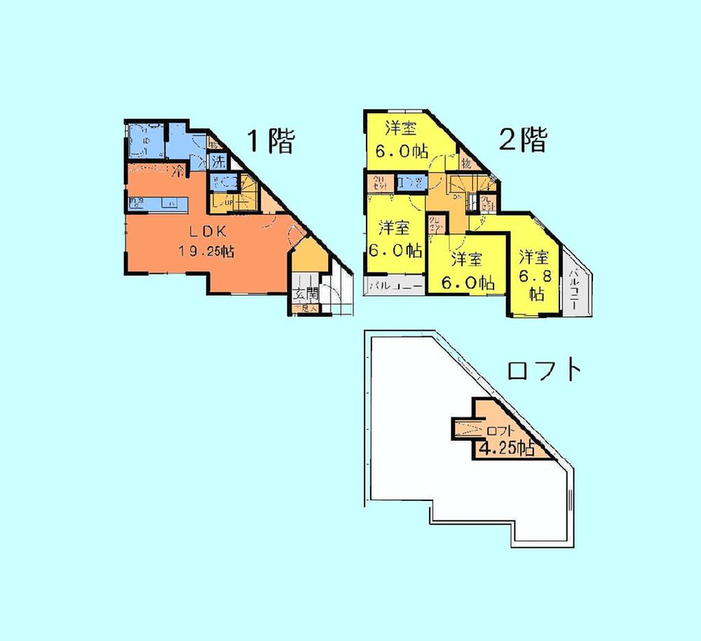 Floor plan. (B Building), Price 37,800,000 yen, 4LDK, Land area 137.9 sq m , Building area 99.98 sq m