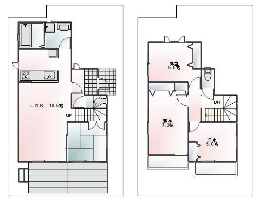 Floor plan. 36,800,000 yen, 4LDK, Land area 100.45 sq m , Building area 90.19 sq m