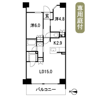 Floor: 2LDK, the area occupied: 61.3 sq m, Price: 39,800,000 yen, now on sale