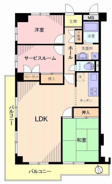Floor plan. 2LDK + S (storeroom), Price 21,700,000 yen, Occupied area 76.07 sq m , Balcony area 17.26 sq m