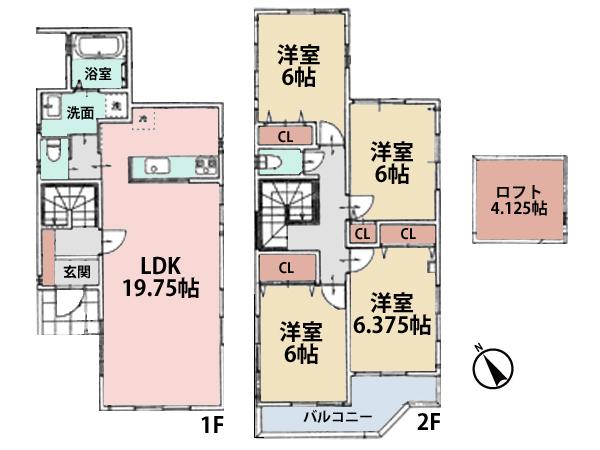 Floor plan. (A), Price 36,800,000 yen, 4LDK, Land area 111.85 sq m , Building area 99.97 sq m