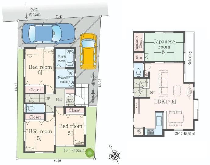 Compartment figure. 37,800,000 yen, 4LDK, Land area 90.64 sq m , Building area 90.39 sq m