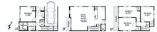Floor plan. 42,800,000 yen, 4LDK, Land area 65.73 sq m , Building area 108.26 sq m