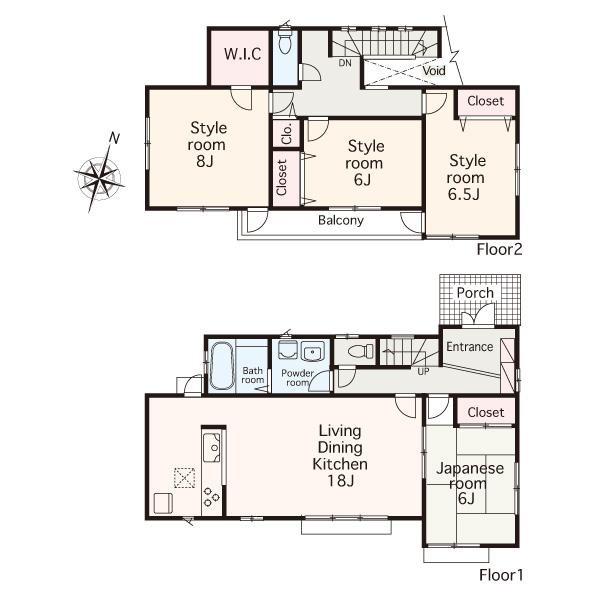 Floor plan. 44,800,000 yen, 4LDK, Land area 151.44 sq m , Building area 111.89 sq m