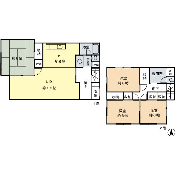 Floor plan. 31,800,000 yen, 4LDK, Land area 231.64 sq m , It is a building area of ​​118.41 sq m spacious 4LDK. 