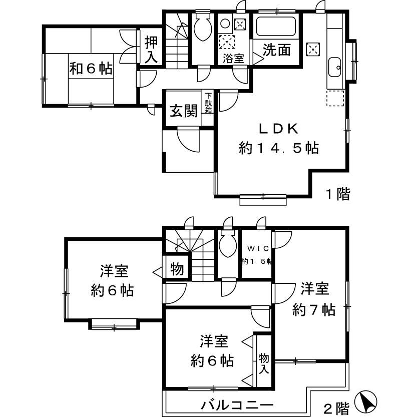 Floor plan. 36,800,000 yen, 4LDK, Land area 105.13 sq m , Building area 95.22 sq m