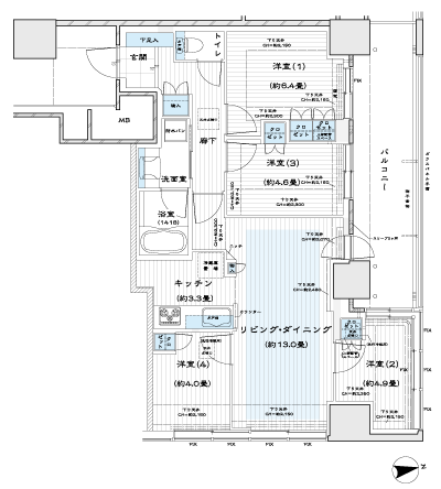 Floor: 4LDK, occupied area: 77.36 sq m, Price: 68,300,000 yen, now on sale