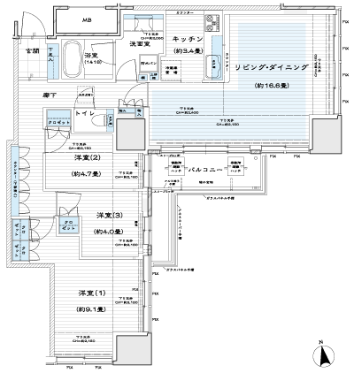 Floor: 3LDK, occupied area: 85.36 sq m, price: 72 million yen ~ 81,200,000 yen, now on sale
