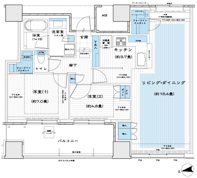 Floor: 2LDK + WIC, the occupied area: 76.55 sq m, Price: 85,300,000 yen, now on sale