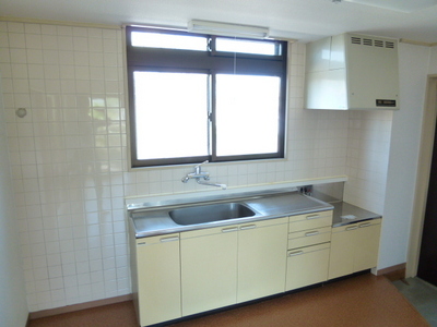 Kitchen. Bright kitchen with a window