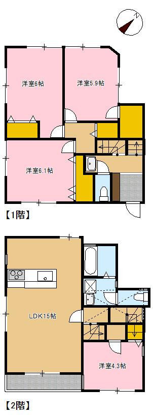 Floor plan. 38 million yen, 3LDK + S (storeroom), Land area 125.7 sq m , Building area 94.36 sq m