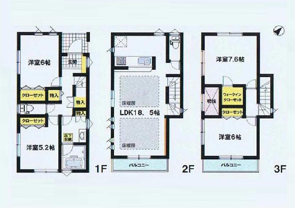 Floor plan. 43,800,000 yen, 4LDK, Land area 79.58 sq m , Building area 103.66 sq m