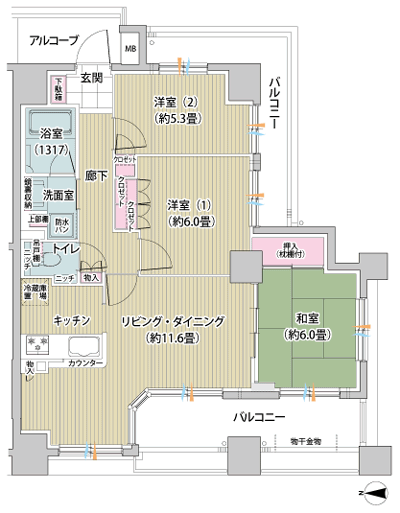 Floor: 3LDK, occupied area: 70.18 sq m, Price: 34,806,000 yen, now on sale