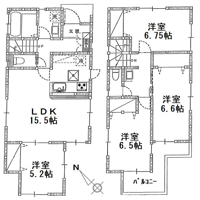 Floor plan. (F Building), Price 38,500,000 yen, 4LDK, Land area 139.29 sq m , Building area 98.11 sq m