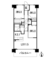 Floor: 3LDK + BW + W, the occupied area: 70.76 sq m