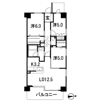 Floor: 3LDK + BW + W, the occupied area: 72.51 sq m