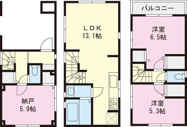 Floor plan. 29,800,000 yen, 2LDK+S, Land area 50.06 sq m , Building area 74.51 sq m