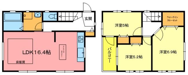 Floor plan. 30,958,000 yen, 3LDK, Land area 99.33 sq m , Building area 79.38 sq m