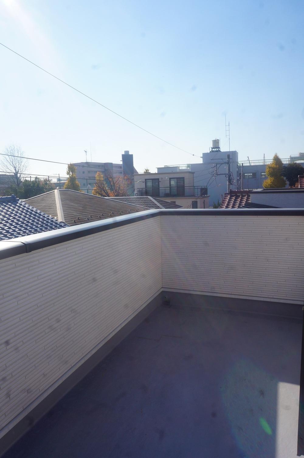 Balcony. A Building Bright Sky balcony there is a feeling of opening