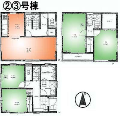 Floor plan. 33,800,000 yen, 4LDK, Land area 80.35 sq m , Building area 97.2 sq m