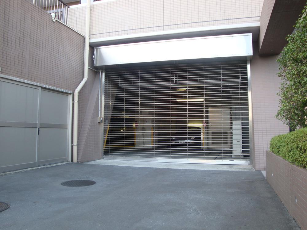 Parking lot. Parking entrance