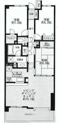 Floor plan. 3LDK, Price 28.8 million yen, Occupied area 86.56 sq m , Balcony area 12.26 sq m
