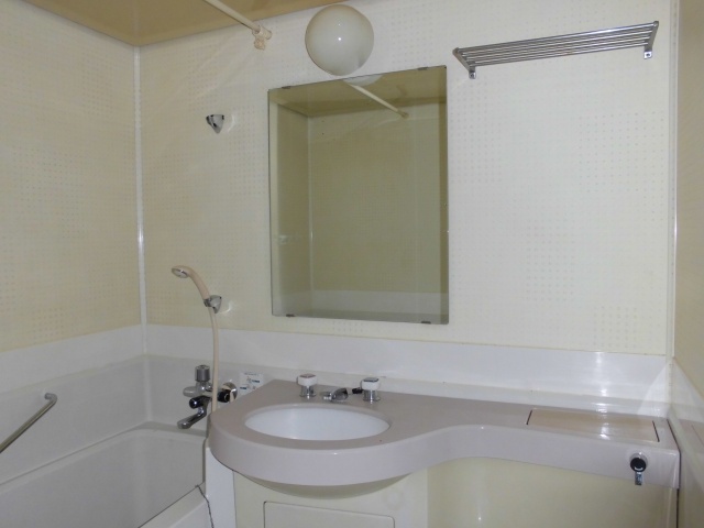 Washroom. It is the washstand marked with large mirror