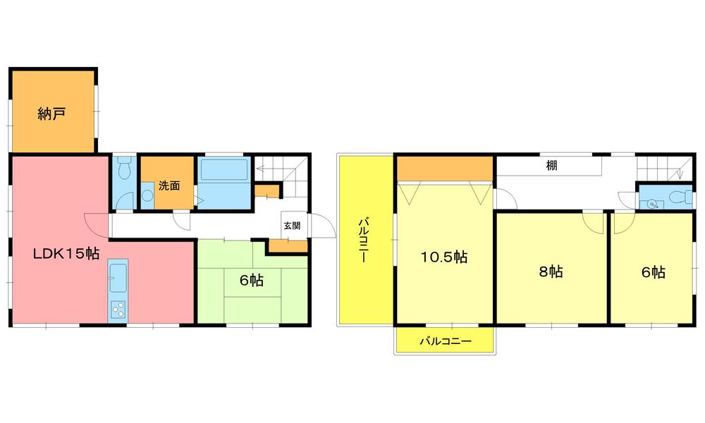 Floor plan. 19,800,000 yen, 4LDK, Land area 170.03 sq m , Building area 106.58 sq m