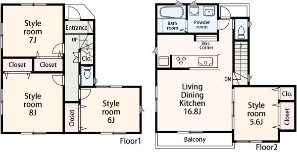Floor plan. (2), Price 39,800,000 yen, 4LDK, Land area 100.03 sq m , Building area 97.93 sq m