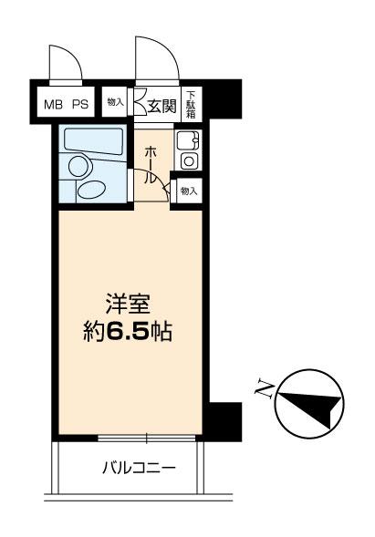 Floor plan. Price 4.1 million yen, Occupied area 18.29 sq m , Balcony area 3.24 sq m
