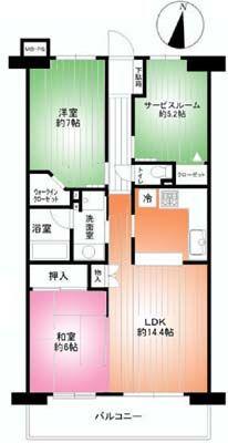 Floor plan. 2LDK+S, Price 24,900,000 yen, Occupied area 70.83 sq m , Balcony area 9.22 sq m Floor