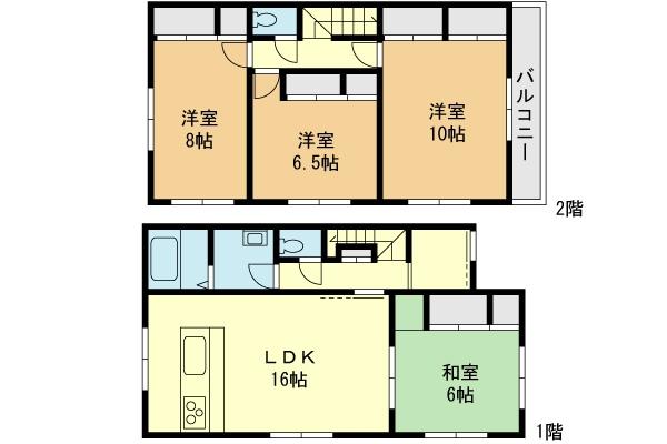 Floor plan. 48 million yen, 4LDK, Land area 157.12 sq m , Building area 109.3 sq m floor plan