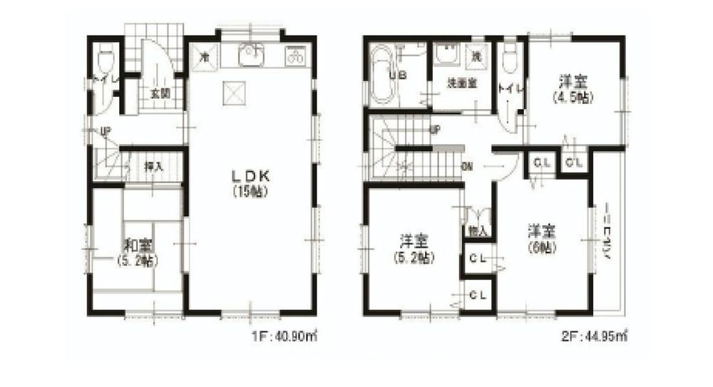 Floor plan. (A), Price 41,800,000 yen, 4LDK, Land area 64.41 sq m , Building area 89.9 sq m