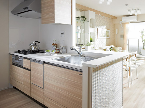 Kitchen.  [kitchen] Kitchen is the face-to-face counter type can enjoy the conversation with the living. ( ◆ )