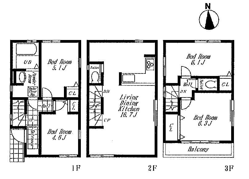 Floor plan. (1), Price 32,800,000 yen, 4LDK, Land area 67.14 sq m , Building area 88.8 sq m