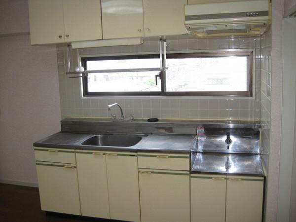 Kitchen. Bright kitchen with a window