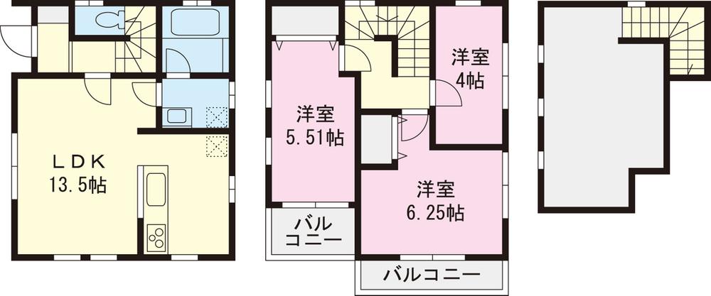 Floor plan. 29,800,000 yen, 3LDK, Land area 68.76 sq m , Building area 68.75 sq m