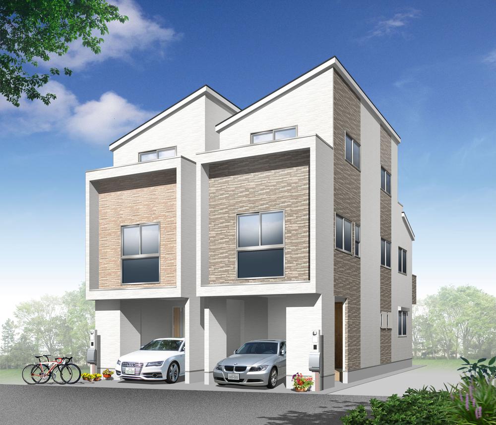 Rendering (appearance). (Right 1 Building, Left 2 Building) Rendering