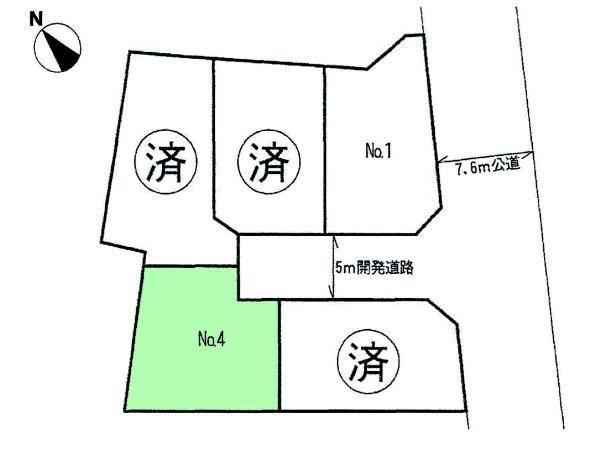 Compartment figure. Land price 30,800,000 yen, Land area 121.83 sq m compartment view