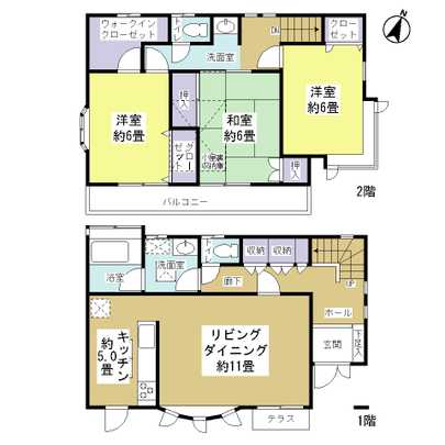 Floor plan. 3LDK type