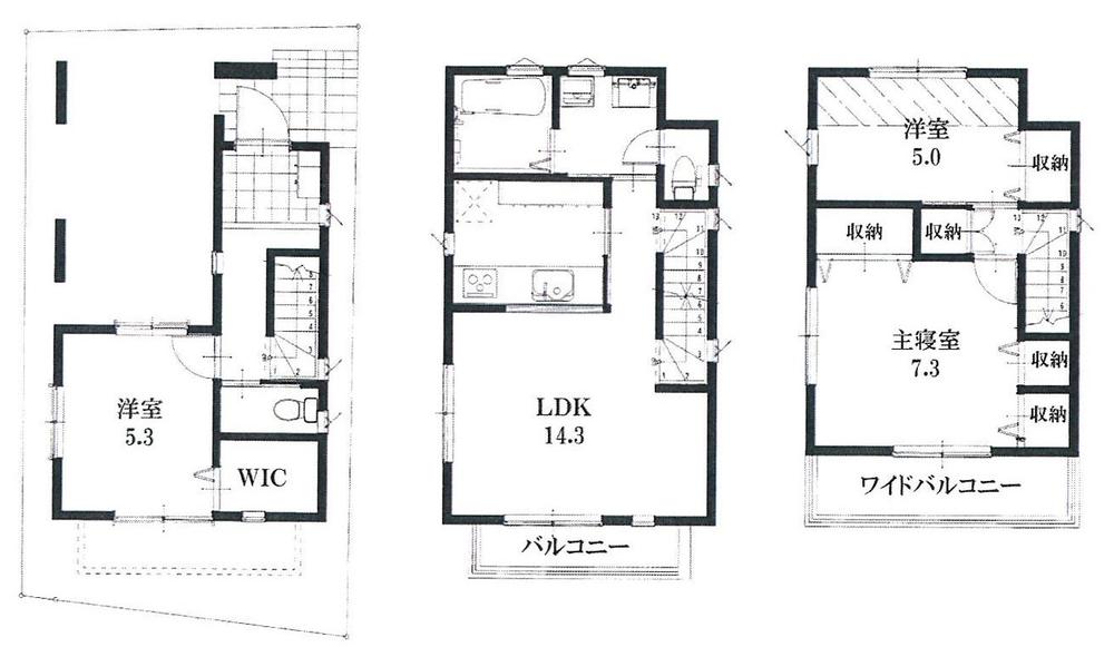 Floor plan. 37,800,000 yen, 3LDK, Land area 56.07 sq m , Building area 93.54 sq m